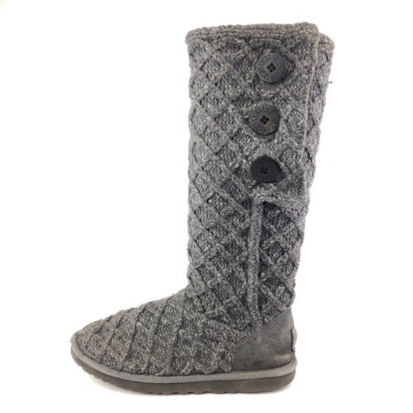 UGG Lattice Cardy Cuffable Knit Tall Winter Boots 7 - Picture 1 of 13